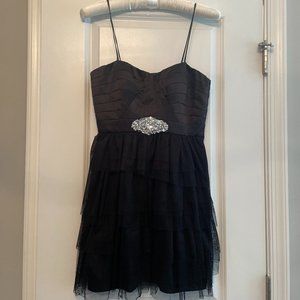 Hailey Logan by Adrianna Papell Black Tulle Mini Dress Size 9/10